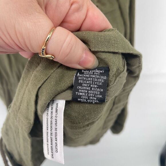 Relativity Women's Button Down Long Sleeves Field Jacket medium linen anorak - Picture 10 of 10